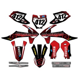 2021-2024 MC-E 5 Point Black Senge Graphics Complete Kit with Rider I.D. Compatible with GASGAS