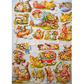 Glanzbilder Easter Bunny EF 7174 Wafer Posia Pictures Scrapbook Decoration GWI 508