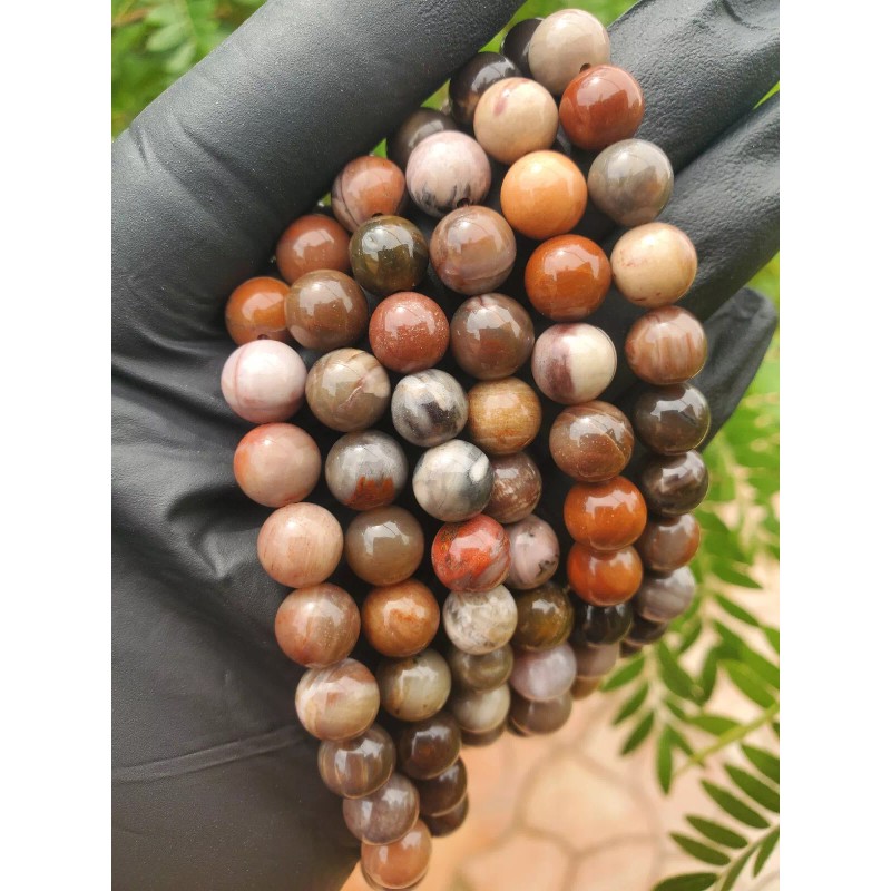 Crystals in Nature Polychrome Jasper Bead Bracelet (8mm) Natural Crystal