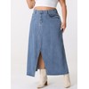 Agnes Orinda Women's Plus Size Casual Jean Skirt High Waisted