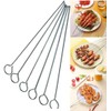 12 Metal BBQ Skewers BBQ Food Meat Kebab Skewers Grill