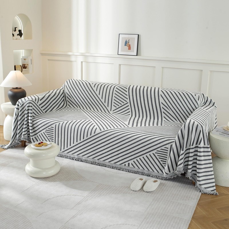 YSTELLAA Sofa Throw Blanket 2-Seater, 180 x 280 cm, Chenille