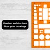 Architecture Stencil 1:50 - Architects Stencil - Furniture Drawing Stencil