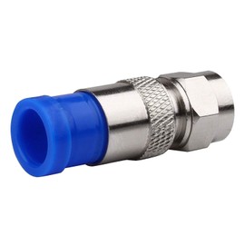20Pack RG6 F Type Connector Coax Coaxial Compression Fitting,F Type RG6 Compression Connectors (Blue)