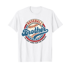 Baseball Brother I'm Just Here for the Snacks Toddler Boy T-Shirt