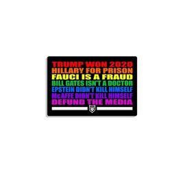 PatchOps in This House We Believe Sign Parody Trump Won Rainbow Vinyl Decal Sticker