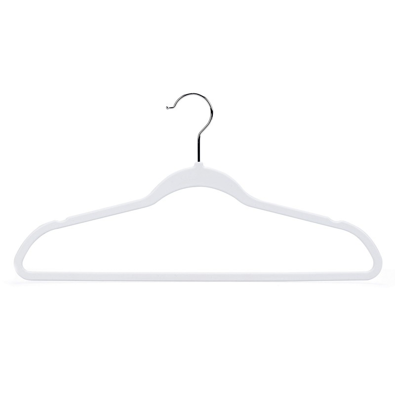 Quality Hangers 50 Pack Non-Velvet Plastic Hangers for Clothes -