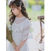 New 3-15Y Girls White Lace Dress Flutter Sleeve Vintage Boho