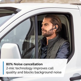 BlueParrott M300-XT SE Auriculares inalámbricos Bluetooth overol con calidad de llamada mejorada para teléfonos móviles, 80% de cancelación de ruido con tecnología 2-Mic, ideal para entornos de alto