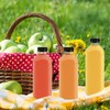 Cedilis 10 Pack 33oz Plastic Juice Bottles with Black Cap,