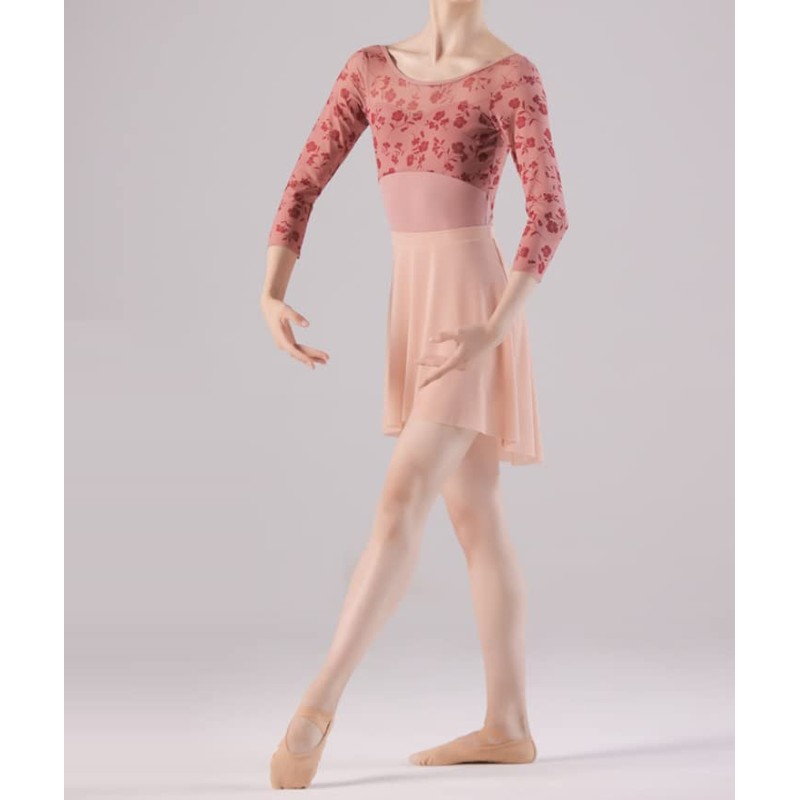 Pro Dance PLL012BA Women's Floral Print Long Sleeve Ballet Leotard,