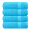 GLAMBURG Premium Cotton 4 Pack Bath Towel Set - 100%