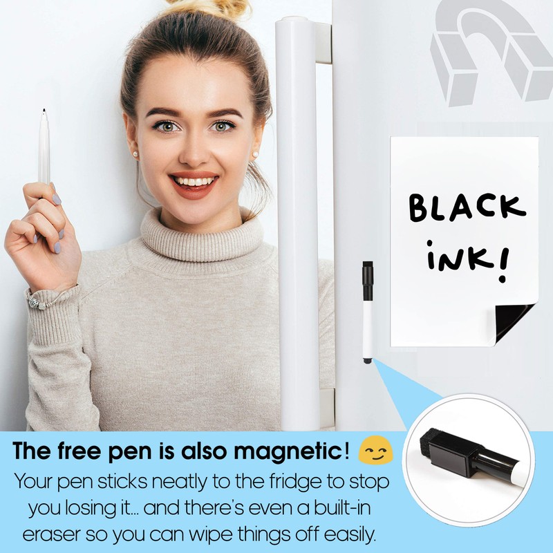 TMS A5 Magnetic Whiteboard for Fridge | Mini Whiteboard &