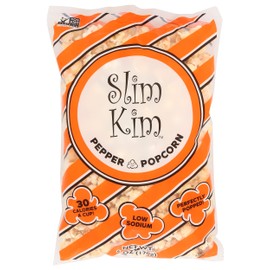 Slim Kim Pepper & Salt Popcorn, Low Sodium, Kosher, Gluten Free & Non-GMO, 6 Ounce (Pack of 8)
