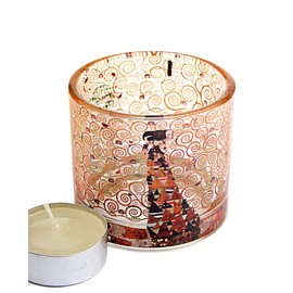 Klimt - Glass Tea Light - Expectation (1905-09) - 2.3" x 2.5" W x 2.5"D Inches