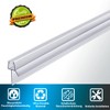 2-Pack Butecare Frameless Shower Door Bottom Seal with Long Sweep