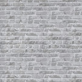 Timeet Grey Brick Peel and Stick Wallpaper Brick Contact Paper 17.7" x 78.7" Removable Wallpaper Self-Adhesive 3D Brick Wallpaper Grey Brick Wallpaper for Room Decoration Vinyl Film Roll