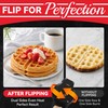 SugarWhisk 6-Inch Belgian Waffle Maker, 180° Flip Waffle Iron with