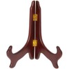 Bard's Hinged Dark Wood Plate Stand, 7" H x 6"