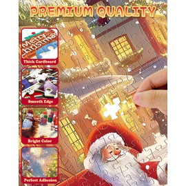 FADAWU Puzzle Advent Calendar 2024 for Adult and Kids, 24 Days Christmas Puzzle Countdown Calendar 1008 Pieces Advent Puzzles Present for Boy Girl Teen, Xmas Home Decor Gift for Family and Friends