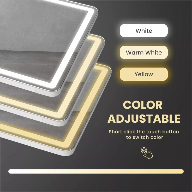 JHK 64" x 21" Full Length Floor Mirror with Adjustable