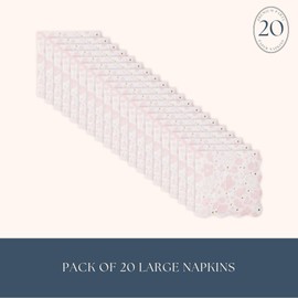 Bonjour Fête - Servilletas de papel grandes de oso rosa claro, servilletas de 3 capas para cumpleaños y día festivo, servilletas de almuerzo de alta calidad, lámina dorada, decoración de mesa de