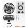A2C Rechargeable Fan for Peloton Bike & Exercise Bike -