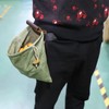 Leather Canvas Foraging Pouch Belt Fruit Picking Bag for Camping