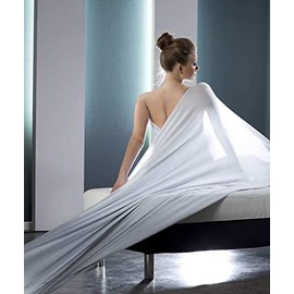 Fleuresse Jersey Fitted Sheet, Green, 200 cm x 200 cm