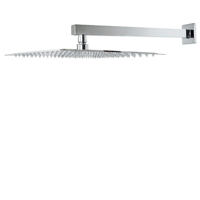 HarJue Shower Head with Extension Arm, High Pressure Square with