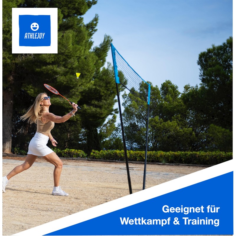 athlejoy 12 x badminton shuttlecocks - training and competition -