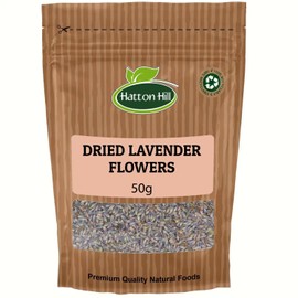 Dried Lavender Flowers 50g by Hatton Hill | DIY Beauty, Edible, Fragrance, Perfect for Herbal Tea, Baking, Confetti, Potpourri or Gift Craft