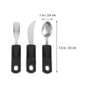 Healifty 6Pcs Elderly Adaptive Utensils Set Stainless Steel Anti-Shake Tableware