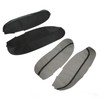 2pcs Front Door Panel Armrest Cover Black Artificial Leather Replacement