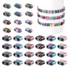 Magibeads 480Pcs Hematite Tila Beads - Iridescent Rectangle Square 6