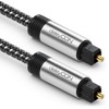 Deleycon Toslink Cable with Nylon and Metal Connectors Black