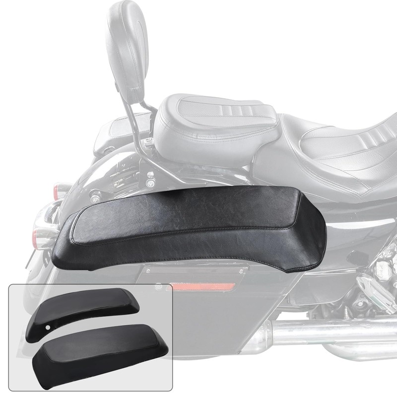 WOWTK Waterproof Saddlebag Speaker Audio Lid Bras,PU Leather Saddlebag Speaker
