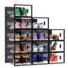 BALEINE 12 Pack Stackable Shoe Storage Boxes Fit Size 11,
