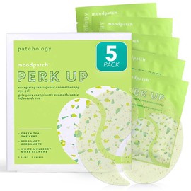 Patchology Perk Up Hydrating Under Eye Masks with Green Tea - Undereye Patches For Dark Circles and Puffy Eyes Care, Treatment & Moisturizer - Eye Bags, Puffiness & Wrinkle Reducer (5 Pairs)