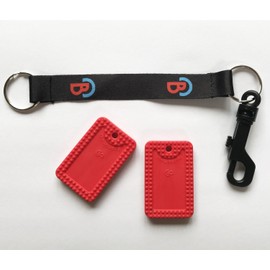 Sensory Direct Chewbuddy Tags & Clip - Pack of 2, Sensory Chew or Teething Aid | for Kids, eens Adults, Autism, ADHD, ASD, SPD, Oral Motor or Anxiety Needs | Red
