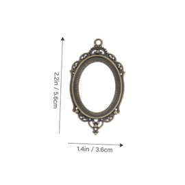 DOITOOL 1set Alloy Bezel Pendant Blanks with Hole for DIY Jewelry Making Vintage Style Settings for Necklaces Bracelets Keychains and More Durable Alloy Material for 10pcs