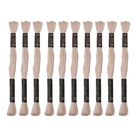 12 Skeins Embroidery Cotton Floss is 100% Egyptian Long Fiber Cotton of 8.75yds Each Cotton Cross Stitch Thread for Hand Embroidery DIY Creation and Friendship Bracelet String. (12, Misty Rose)