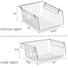 SANNO Stacking Baskets Bin Baskets Wire Storage Baskets Organization Farmhouse