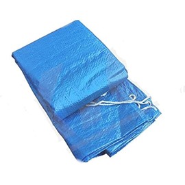 8ft Round Pool Cover Protector for Above Ground Pool PE Swimming Pool Cover Blanket Pool Round Cover Cloth Durable Dust-Proof Tarpaulin Rainproof Pool Cover