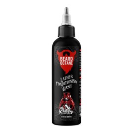 Beard Octane: Grizzly Puncher Beard Wash - 8 oz Beard Shampoo - Cleans & Moisturizes w/Shea Butter - Healthy Softer Beard Growth - Made in USA - Stocking Stuffer Gift For Men