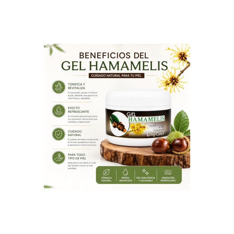 Lovy Care Gel corporal Hamamelis y Castaño de Indias 225ml