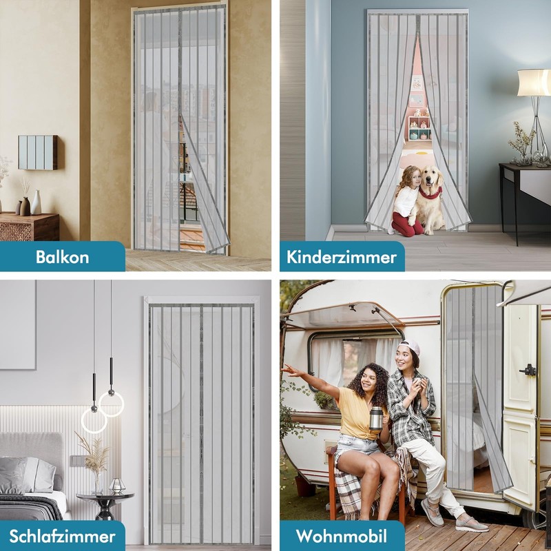 Sekey Magnet Fly Screen Door Curtain for Wood, Iron, Aluminium