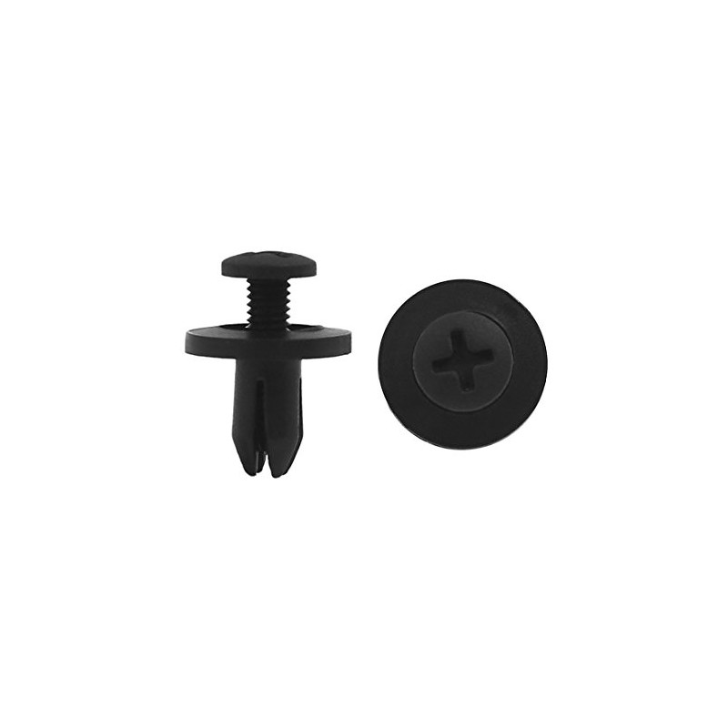 uxcell 50Pcs Plastic Door Buckle Clasp Push Type Screw Rivet