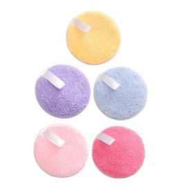 Baluue 5pcs Makeup Remover Pads Washable Cosmetic Tools for Cleaning Includes and Colors for Makeup Artists and Beginners
