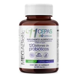Probioticos 11 Cepas De 120 Billones Megabiotic 90 Capsulas